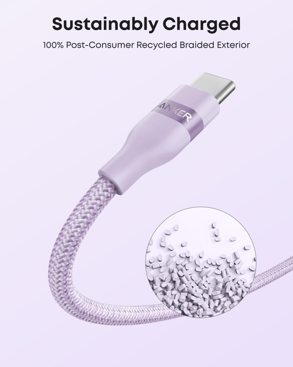 Anker USB - A to USB - C Cable (3 ft/6 ft, Upcycled - Braided) - Cartsfy Inc.