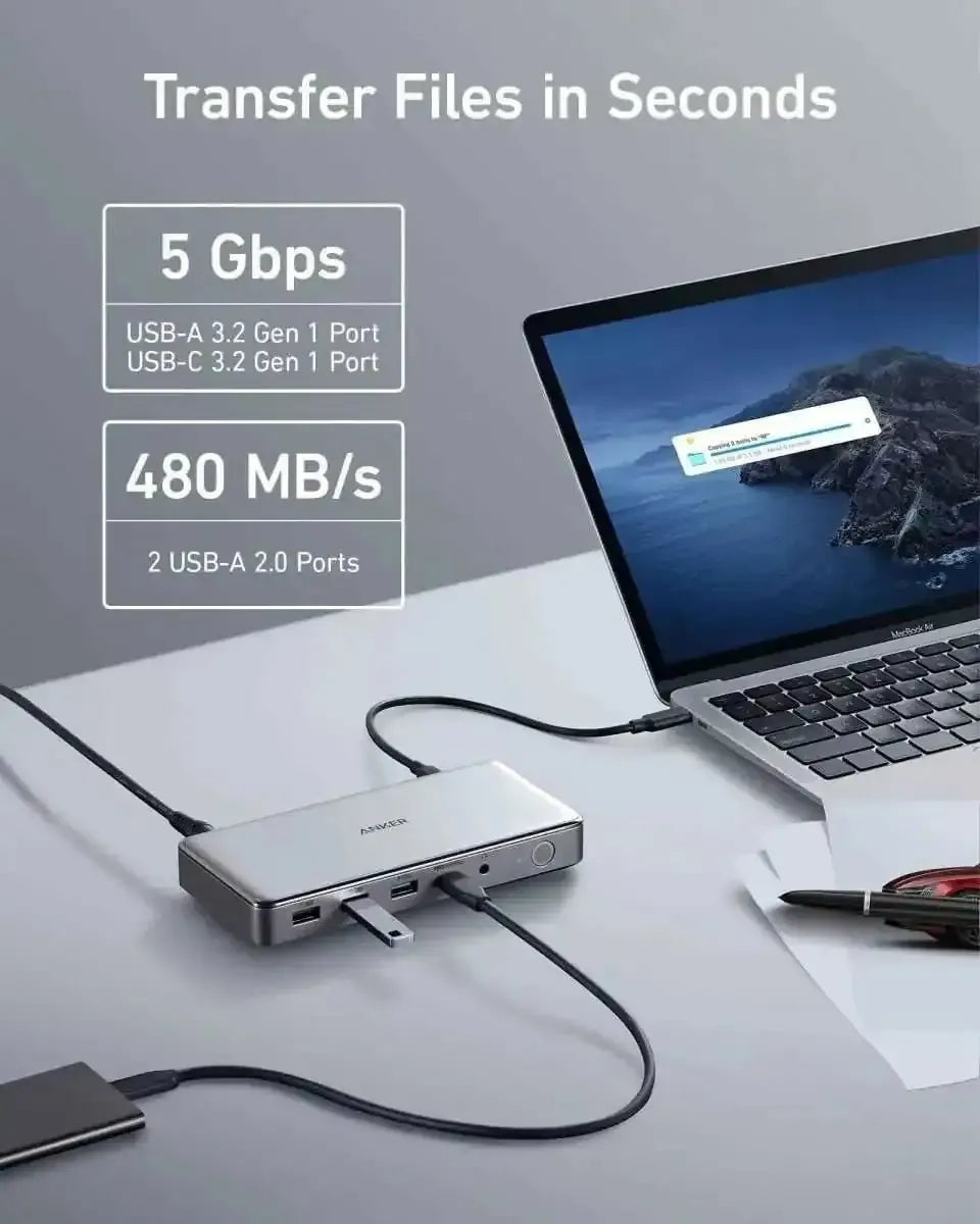 Anker USB-C Docking Station (10-in-1) Anker Grey Grey-