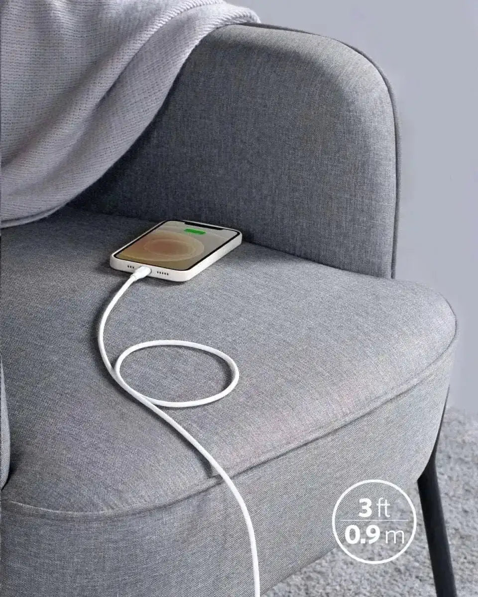 Anker USB-C to Lightning Cable (Flow, 3 ft Silicone) Anker 3ft / Midnight Black 3ft / Cloud White 3ft / Coral Pink 3ft / Midnight Black-3ft / Cloud White-3ft / Coral Pink-3ft / Mint Green-3ft / Lavender Grey-6ft / Midnight Black-6ft / Cloud White-6ft / Coral Pink-6ft / Mint Green-6ft / Lavender Grey-