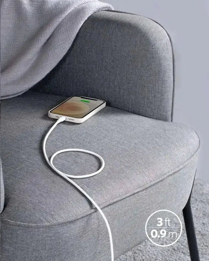 Anker USB-C to Lightning Cable (Flow, 3 ft Silicone) Anker 3ft / Midnight Black 3ft / Cloud White 3ft / Coral Pink 3ft / Midnight Black-3ft / Cloud White-3ft / Coral Pink-3ft / Mint Green-3ft / Lavender Grey-6ft / Midnight Black-6ft / Cloud White-6ft / Coral Pink-6ft / Mint Green-6ft / Lavender Grey-