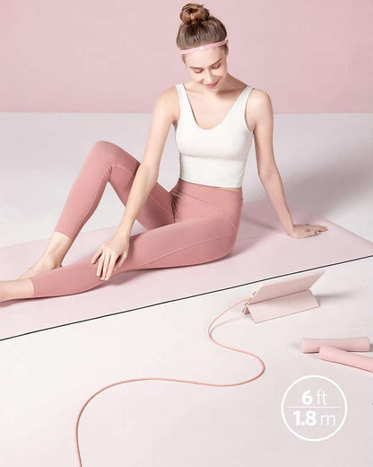 Anker USB-C to Lightning cable, coral pink silicone with USB-C to Lightning ends