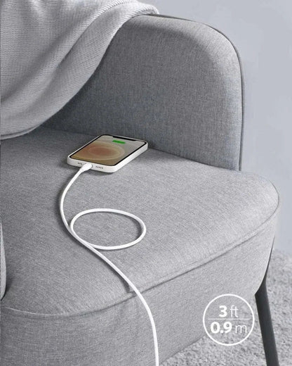 Anker USB-C to Lightning Cable (Flow, Silicone) Anker 3ft / Midnight Black 3ft / Cloud White 3ft / Misty Blue 3ft / Midnight Black-3ft / Cloud White-3ft / Misty Blue-3ft / Mint Green-3ft / Lavender Grey-3ft / Lilac Purple-6ft / Midnight Black-6ft / Cloud White-6ft / Misty Blue-6ft / Mint Green-6ft / Lavender Grey-6ft / Lilac Purple-