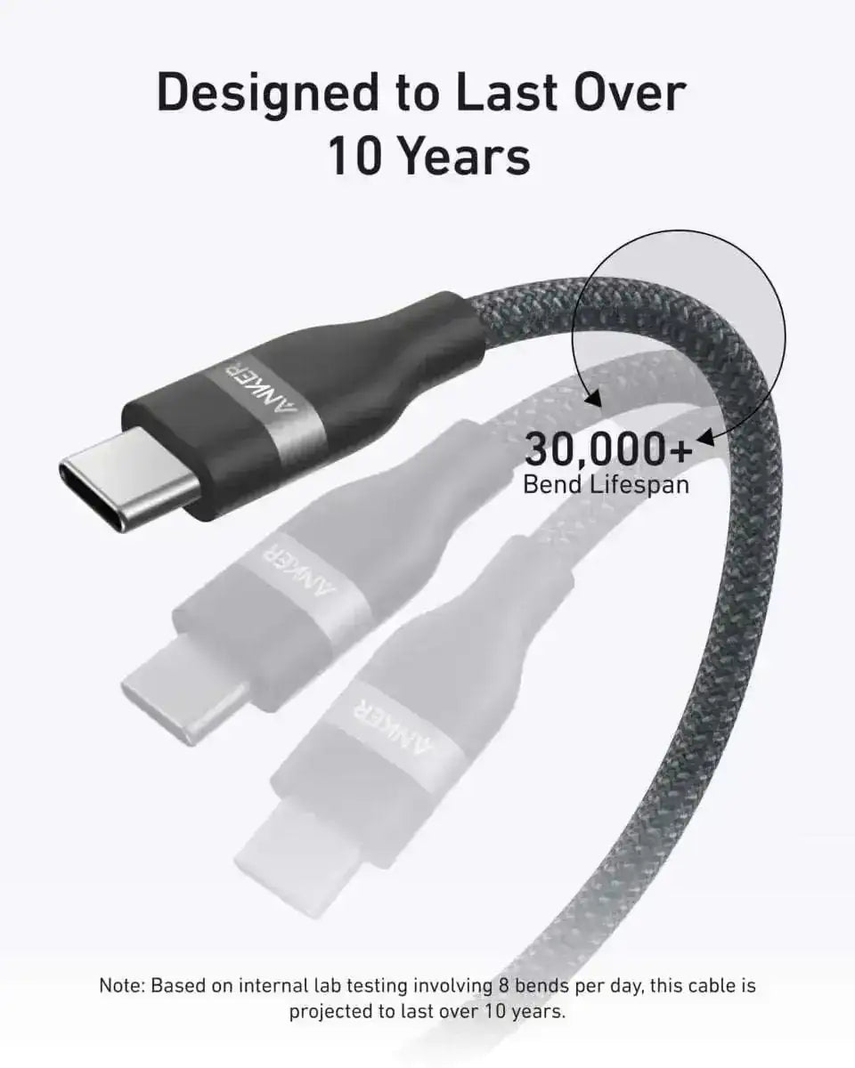 Anker USB-C to USB-C Cable (3 ft / 6 ft, 240W, Upcycled-Braided) Cartsfy Inc.