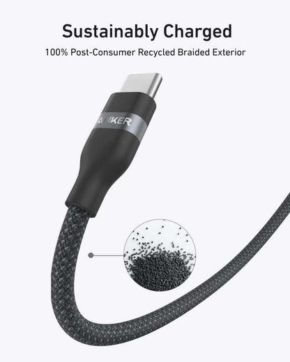 Anker USB-C to USB-C Cable (3 ft / 6 ft, 240W, Upcycled-Braided) Cartsfy Inc.