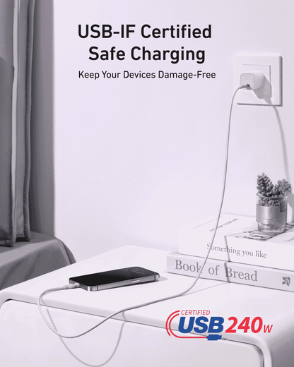 Anker USB-C to USB-C Cable (3 ft / 6 ft, 240W, Upcycled-Braided) Cartsfy Inc.