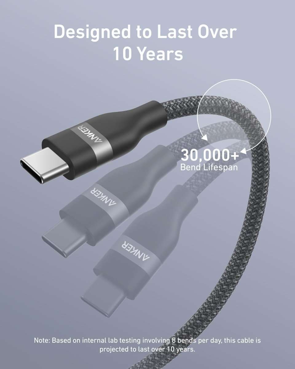 Anker USB-C to USB-C Cable (3 ft / 6 ft, 240W, Upcycled-Braided) Cartsfy Inc.