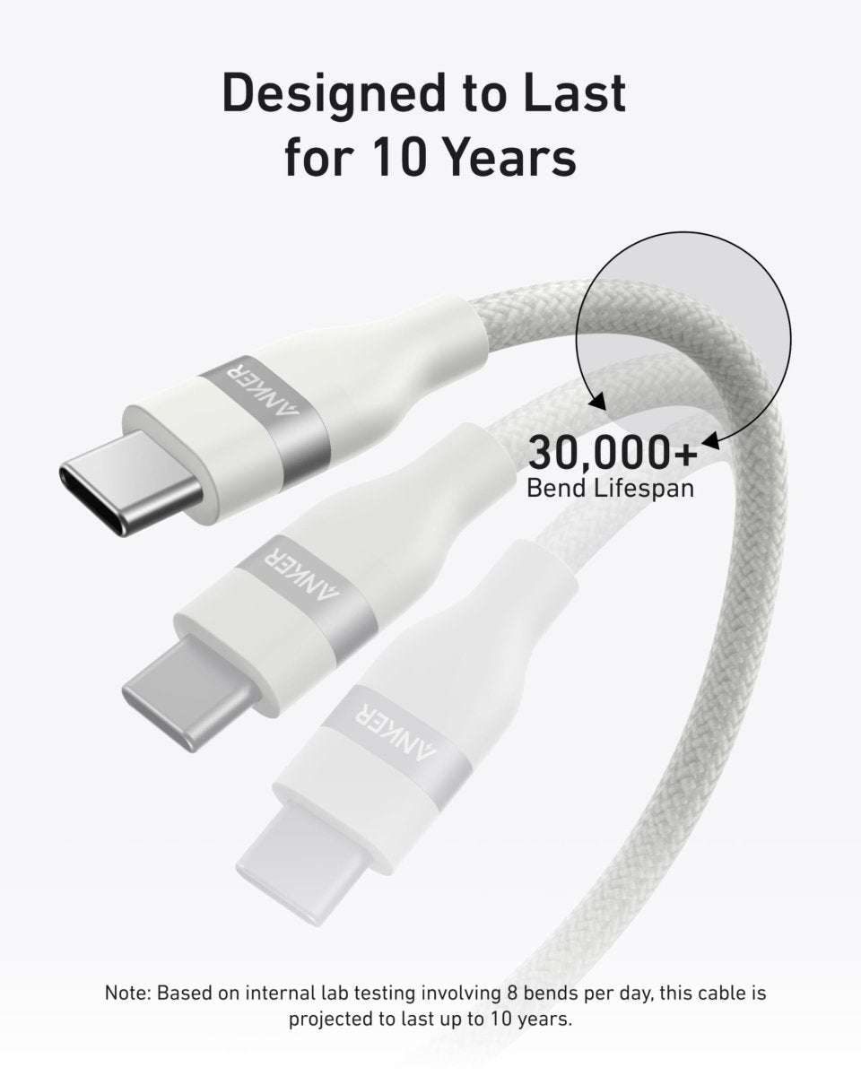 Anker USB-C to USB-C Cable (3 ft / 6 ft, 240W, Upcycled-Braided) Cartsfy Inc.