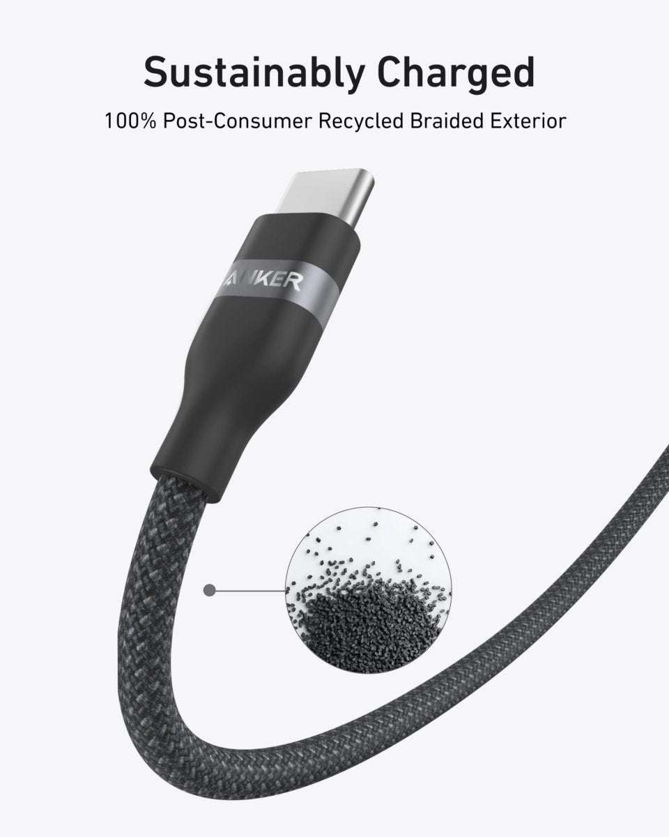 Anker USB-C to USB-C Cable (3 ft / 6 ft, 240W, Upcycled-Braided) Cartsfy Inc.