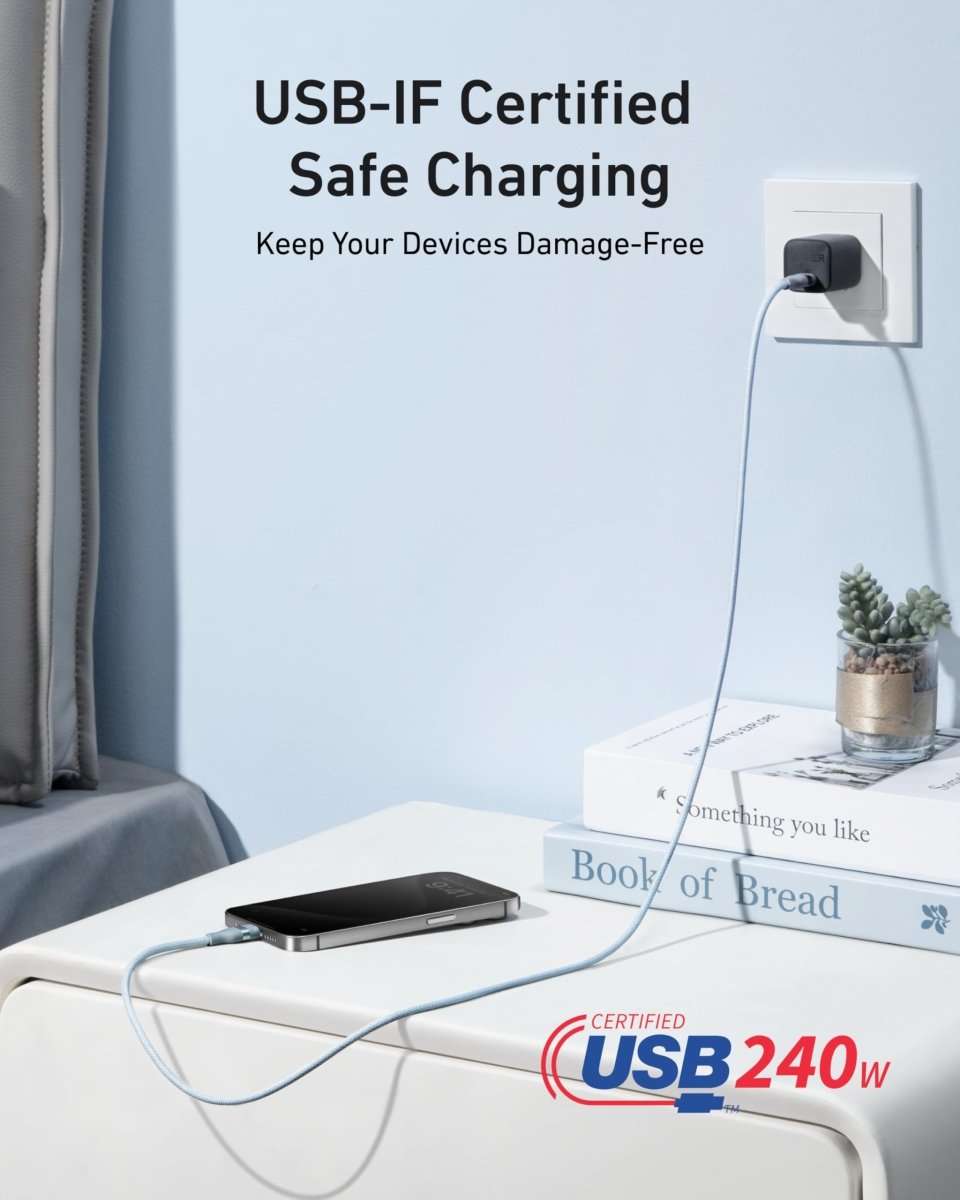 Anker USB-C to USB-C Cable (3 ft / 6 ft, 240W, Upcycled-Braided) Cartsfy Inc.