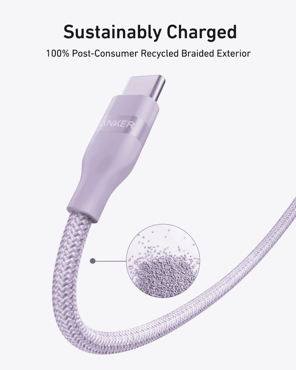Anker USB-C to USB-C Cable (3 ft / 6 ft, 240W, Upcycled-Braided) Cartsfy Inc.
