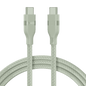 USB-C to USB-C cable, white braided section with paired USB-C connector ends