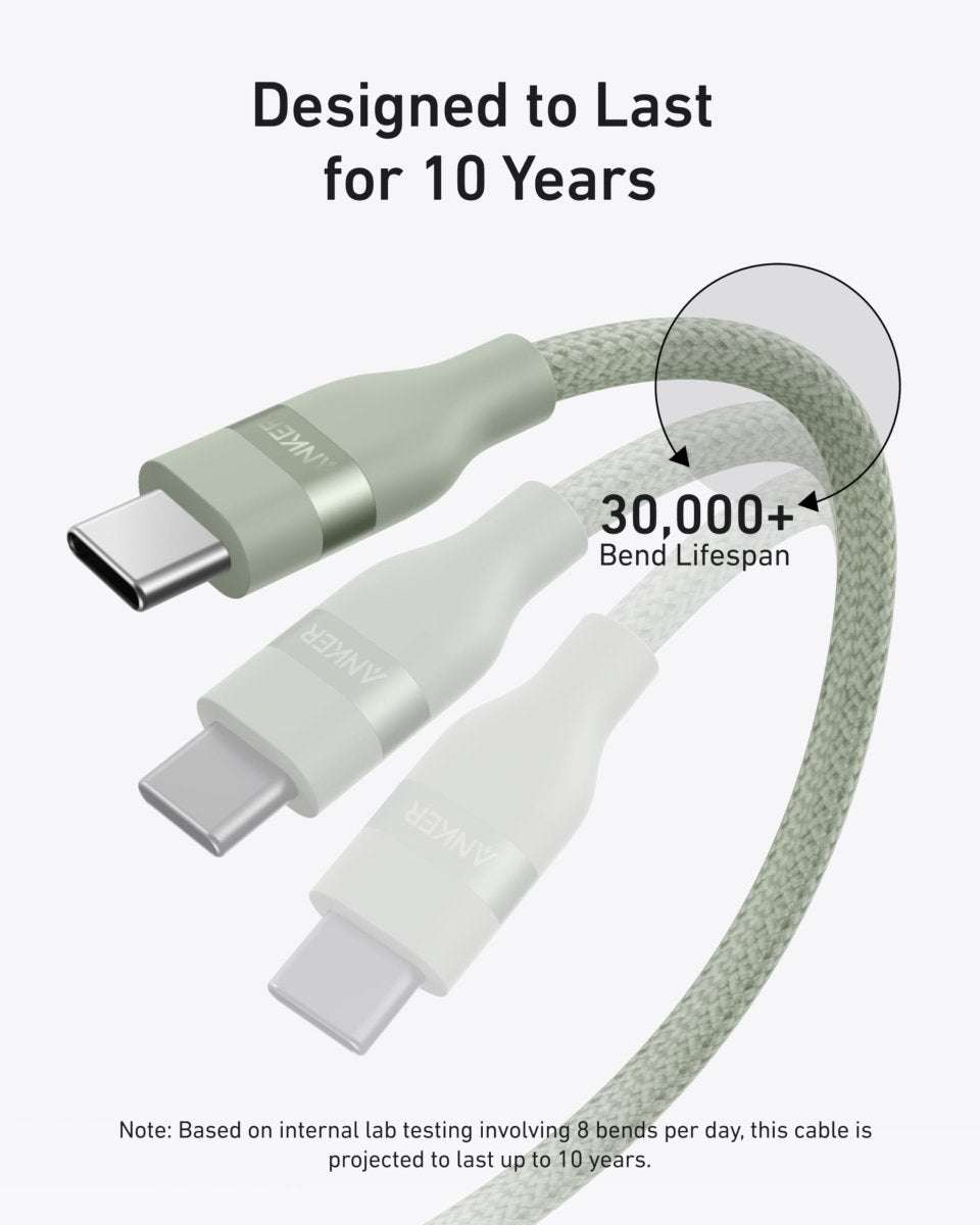 Anker USB-C to USB-C Cable (3 ft / 6 ft, 240W, Upcycled-Braided) Cartsfy Inc.