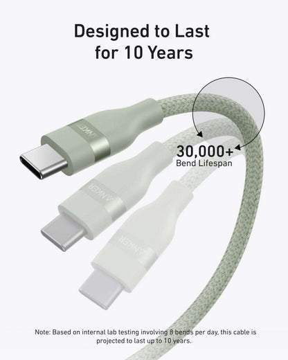 Anker USB-C to USB-C Cable (3 ft / 6 ft, 240W, Upcycled-Braided) Cartsfy Inc.