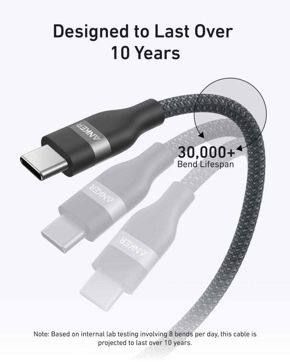 Anker USB-C to USB-C Cable (3 ft / 6 ft, 240W, Upcycled-Braided) Cartsfy Inc.