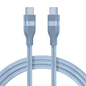 Anker USB-C to USB-C braided cable with blue connectors and double USB-C plugs
