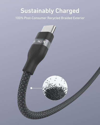 Anker USB-C to USB-C Cable (3 ft / 6 ft, 240W, Upcycled-Braided) Cartsfy Inc.