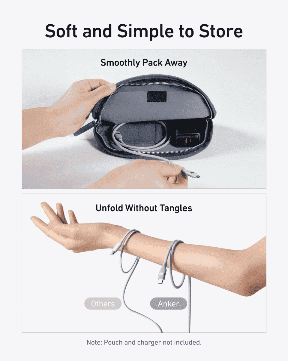 Anker USB-C to USB-C Cable (3 ft / 6 ft, 240W, Upcycled-Braided) Cartsfy Inc.