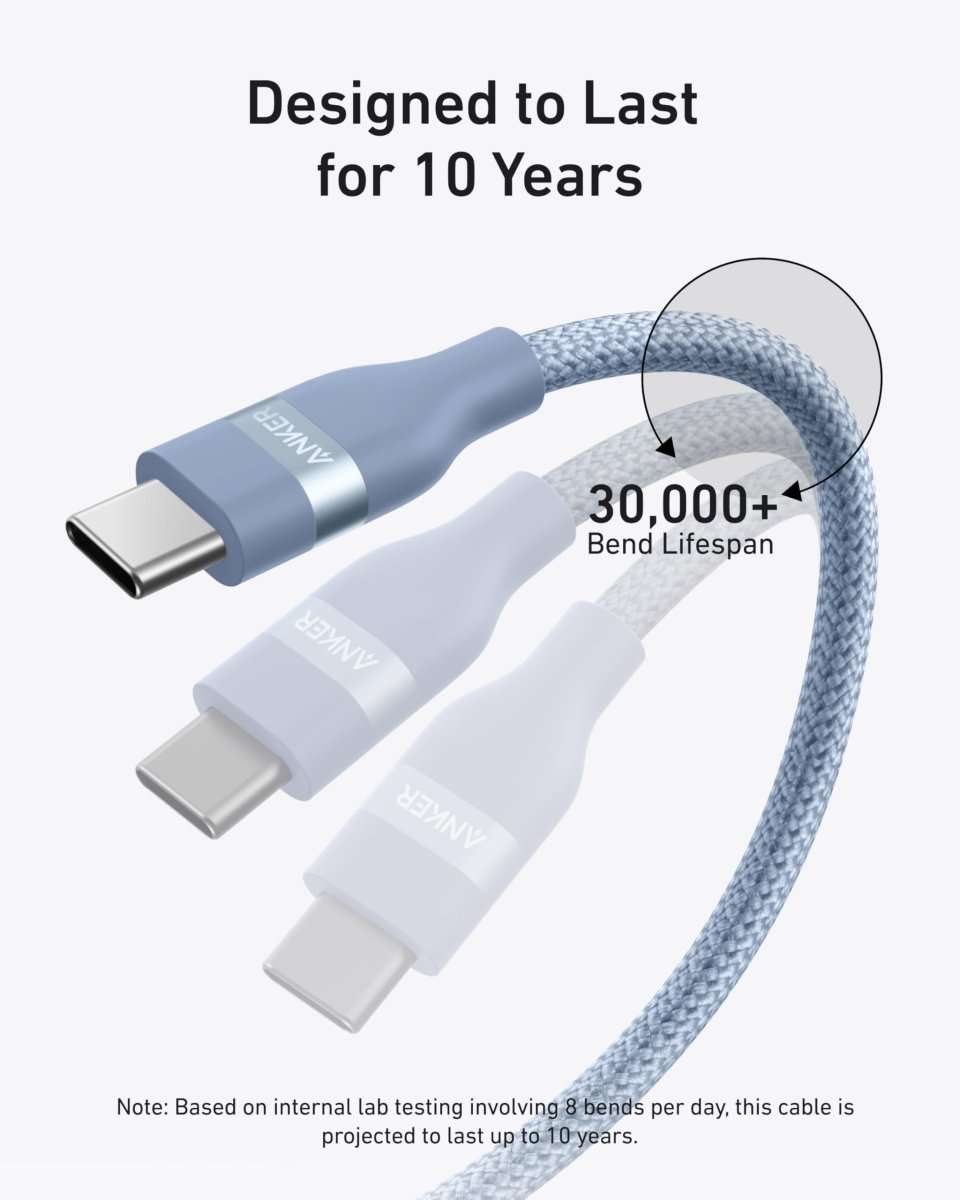 Anker USB-C to USB-C Cable (3 ft / 6 ft, 240W, Upcycled-Braided) Cartsfy Inc.