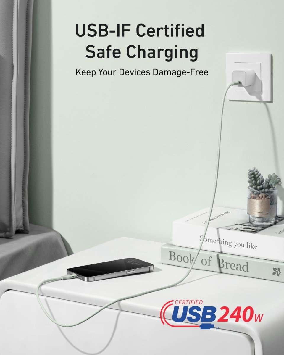 Anker USB-C to USB-C Cable (3 ft / 6 ft, 240W, Upcycled-Braided) Cartsfy Inc.