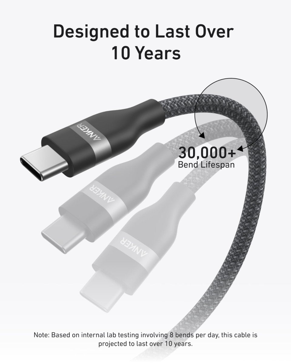 Anker USB - C to USB - C Cable (3 ft / 6 ft, 240W, Upcycled - Braided) - Cartsfy Inc.
