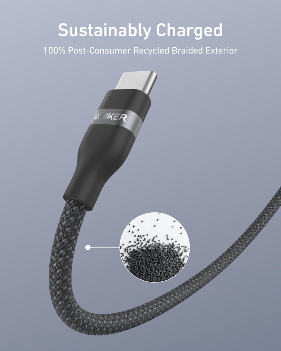 Anker USB - C to USB - C Cable (3 ft / 6 ft, 240W, Upcycled - Braided) - Cartsfy Inc.