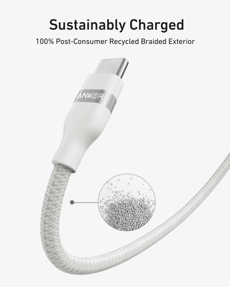 Anker USB - C to USB - C Cable (3 ft / 6 ft, 240W, Upcycled - Braided) - Cartsfy Inc.