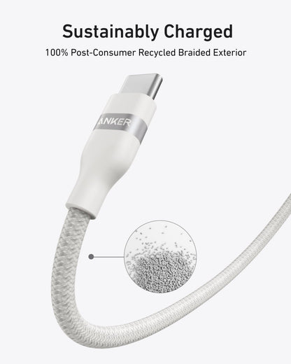 Anker USB - C to USB - C Cable (3 ft / 6 ft, 240W, Upcycled - Braided) - Cartsfy Inc.