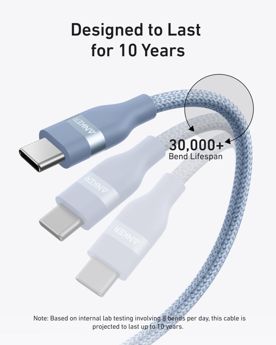 Anker USB - C to USB - C Cable (3 ft / 6 ft, 240W, Upcycled - Braided) - Cartsfy Inc.