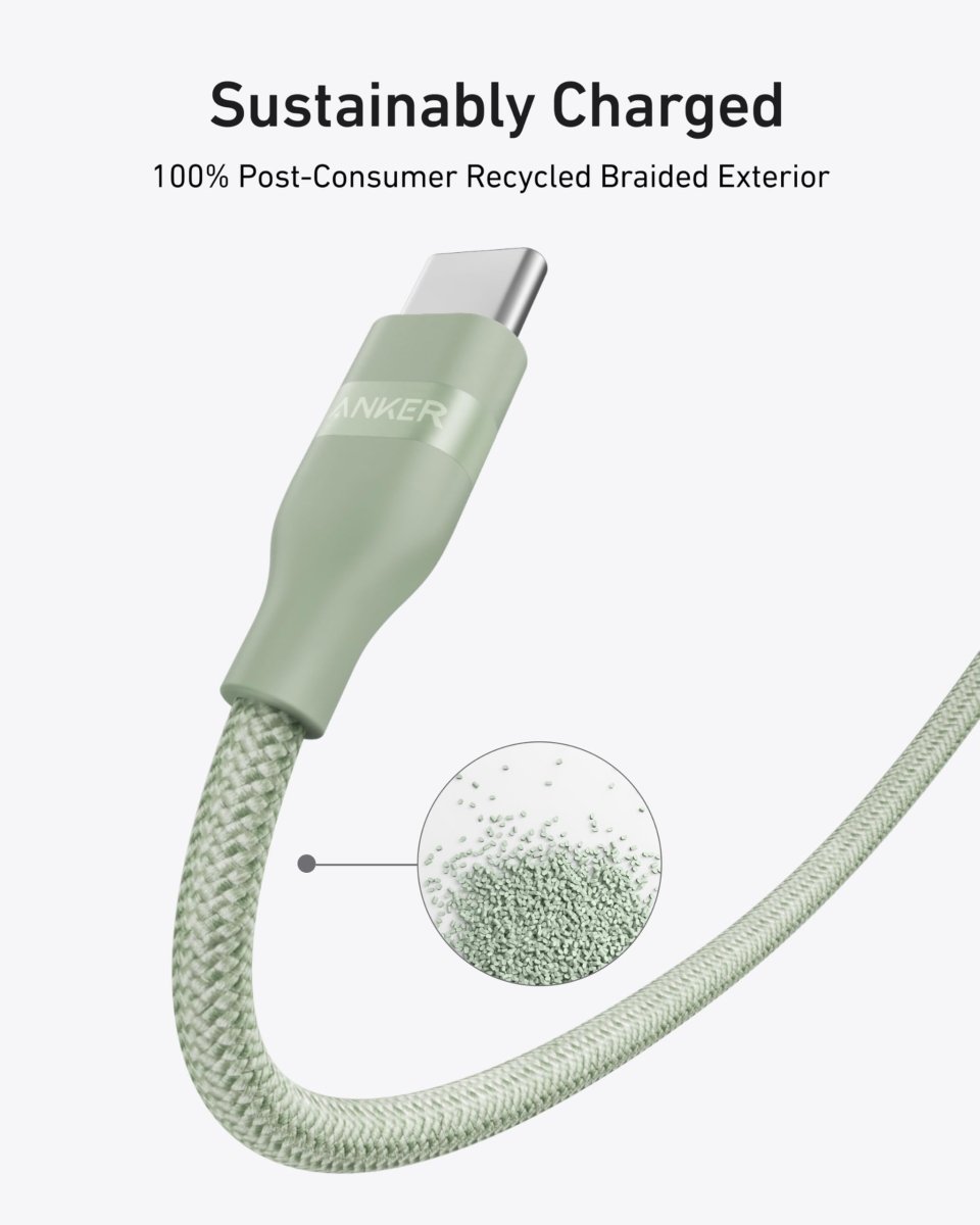 Anker USB - C to USB - C Cable (3 ft / 6 ft, 240W, Upcycled - Braided) - Cartsfy Inc.