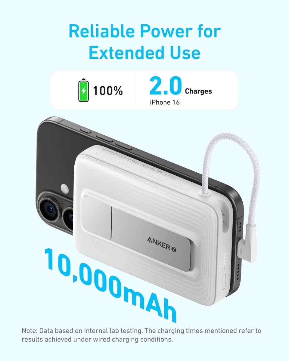 Anker Zolo Magnetic Power Bank (10K, 30W, Built-in USB-C Cable) Cartsfy Inc.