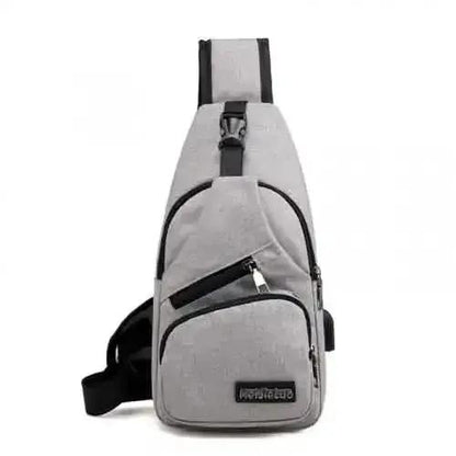 Anti-theft Sling Backpack With Charging Port DailySale Black Gray Navy Black-Gray-Navy-