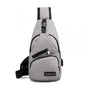 Anti-theft Sling Backpack With Charging Port DailySale Black Gray Navy Black-Gray-Navy-
