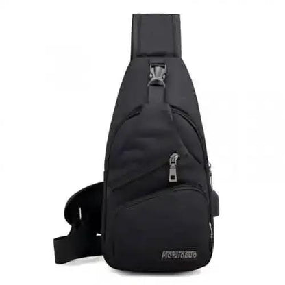 Anti-theft Sling Backpack With Charging Port DailySale Black Gray Navy Black-Gray-Navy-