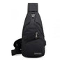 Anti-theft Sling Backpack With Charging Port DailySale Black Gray Navy Black-Gray-Navy-