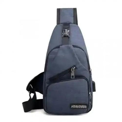 Anti-theft Sling Backpack With Charging Port DailySale Black Gray Navy Black-Gray-Navy-