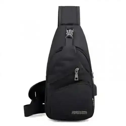 Anti-theft Sling Backpack With Charging Port DailySale Black Gray Navy Black-Gray-Navy-