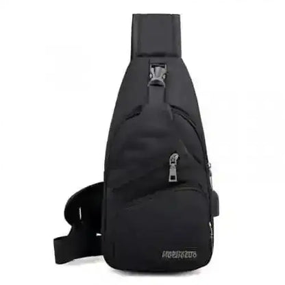 Anti-theft Sling Backpack With Charging Port DailySale Black Gray Navy Black-Gray-Navy-