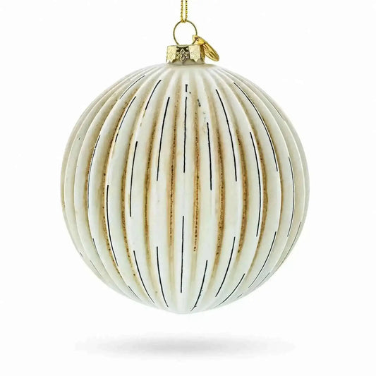 Antique-Style Ribbed Glass Ball Christmas Ornament Cartsfy Inc.
