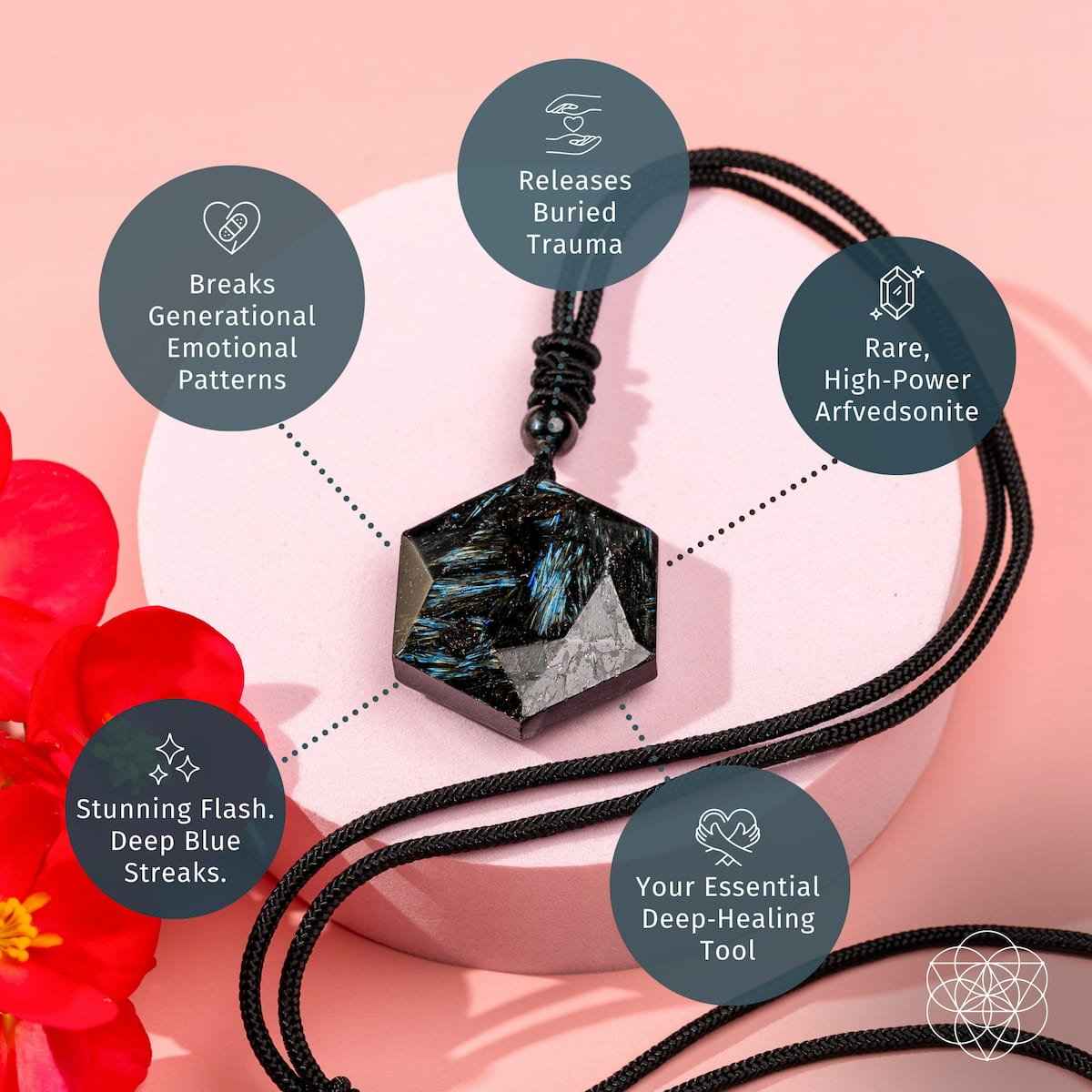 Arfvedsonite Healing Pendant Cartsfy Inc.
