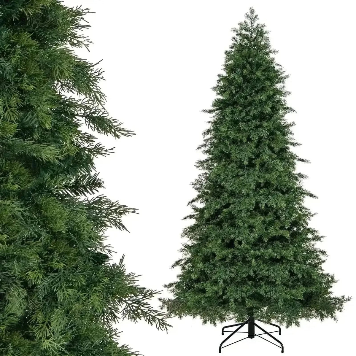 Artificial Christmas Tree Green Hinged Holiday Tree with 721/1019 Lush Branch Tips Cartsfy Inc.