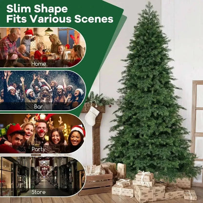 Artificial Christmas Tree Green Hinged Holiday Tree with 721/1019 Lush Branch Tips Cartsfy Inc.
