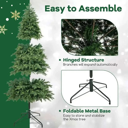 Artificial Christmas Tree Green Hinged Holiday Tree with 721/1019 Lush Branch Tips Cartsfy Inc.