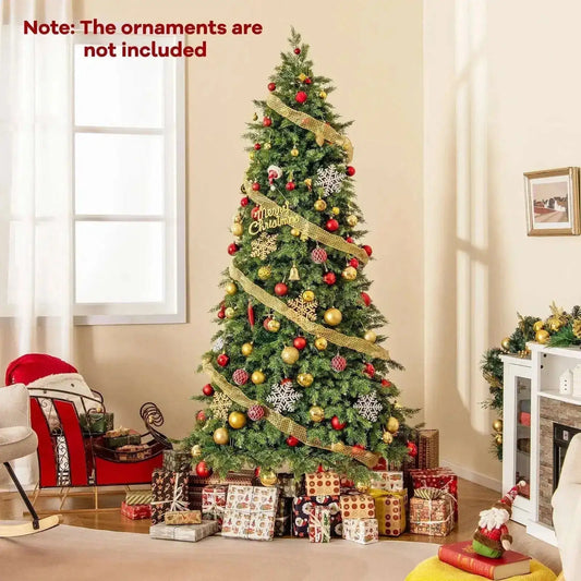 Artificial Christmas Tree Green Hinged Holiday Tree with 721/1019 Lush Branch Tips Cartsfy Inc.