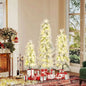 Easy Set Up Artificial Christmas Tree Set of 3 with LED Lights