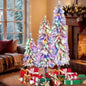 Artificial Christmas Tree Set of 3 with Snow-Flocked Branch Tips
