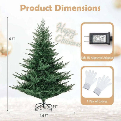 Artificial Christmas Tree with Branch Tips and Warm White LED Lights Cartsfy Inc.