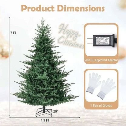 Artificial Christmas Tree with Branch Tips and Warm White LED Lights Cartsfy Inc.