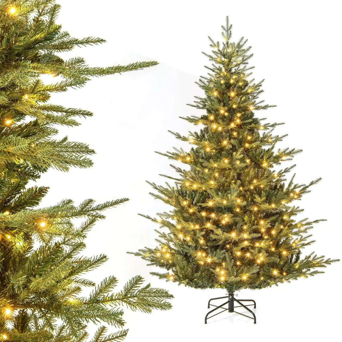 Artificial Christmas Tree with Branch Tips and Warm White LED Lights Cartsfy Inc.
