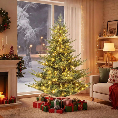 Artificial Christmas Tree with Branch Tips and Warm White LED Lights Cartsfy Inc.