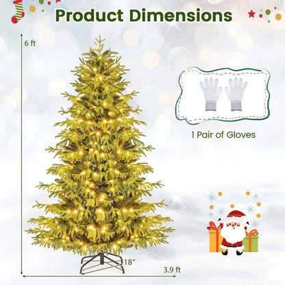 Artificial Christmas Tree with LED Lights and PVC Mixed Branch Tips Cartsfy Inc.